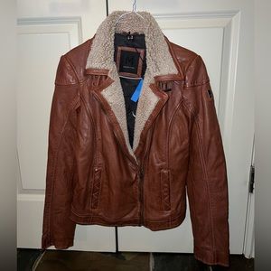 Mauritius Jenja Leather Jacket with Sherpa Lining
